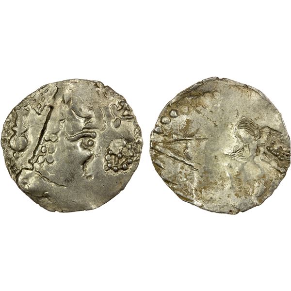 HEPHTHALITE: Khingila period, ca. 440-490, AR drachm (3.89g), Choice EF