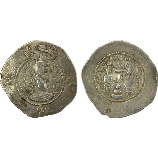 YABGHUS OF TOKHARISTAN: AR drachm (3.94g), LHW (al-Rakhkhaj), EF