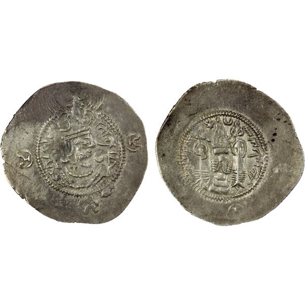 YABGHUS OF TOKHARISTAN: AR drachm (4.09g), uncertain mint, EF