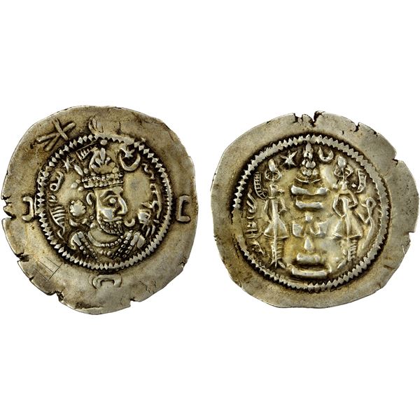 YABGHUS OF TOKHARISTAN: AR drachm (3.82g), uncertain mint, nearly EF
