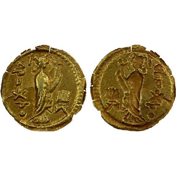 CENTRAL ASIA: Anonymous, Early series, ca. 5th-10th century, AV burial piece (0.17g), choice EF