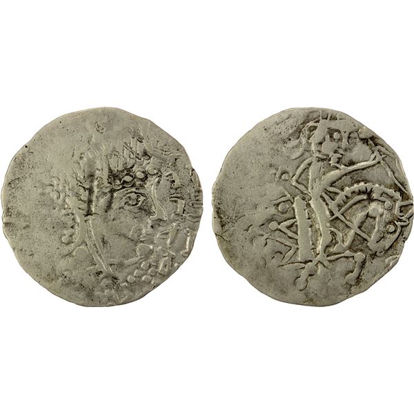 GHUZZ OF SYR DARYA: 'Abd Allah b. Tahir, ca. 230-245 AH, AR drachm (1.20g), VF