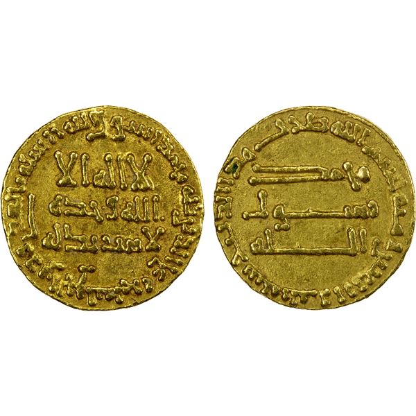 ABBASID: al-Mansur, 754-775, AV dinar (4.24g), NM, AH143, lovely VF-EF