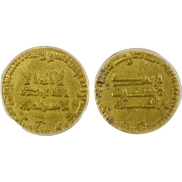 ABBASID: al-Mansur, 754-775, AV dinar, NM, AH155, ANACS XF40