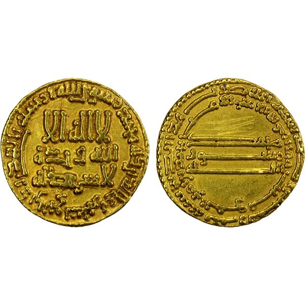 ABBASID: al-Rashid, 786-809, AV dinar (4.25g), NM, AH183, EF