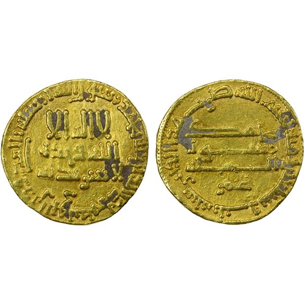 ABBASID: al-Rashid, 786-809, AV dinar (4.27g), NM (Egypt), AH173, VF