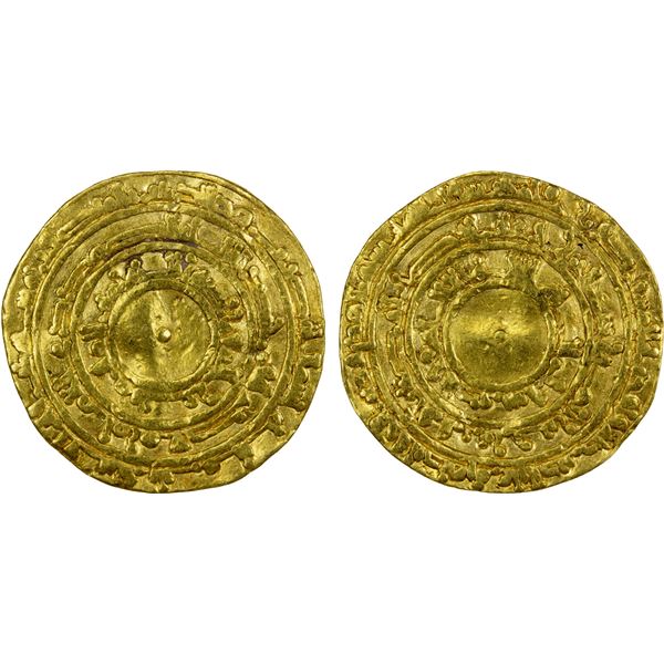 FATIMID: al-Mu'izz, 953-975, AV dinar (3.61g), al-Mansuriya, AH344, VF