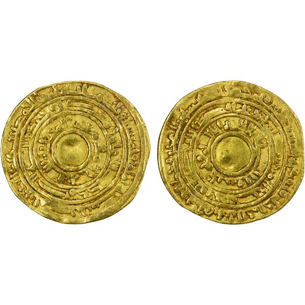 FATIMID: al-Mu'izz, 953-975, AV dinar (3.97g), Misr, AH358, nearly VF