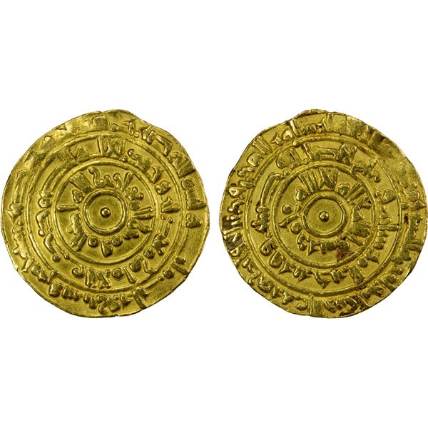 FATIMID: al-Mu'izz, 953-975, AV dinar (4.16g), Misr, AH365, choice VF
