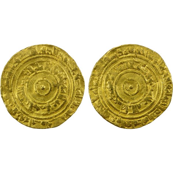 FATIMID: al-'Aziz, 975-996, AV dinar (4.16g), Misr, AH367, F-VF