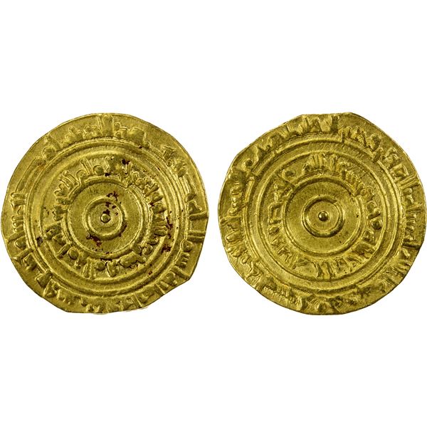 FATIMID: al-'Aziz, 975-996, AV dinar (4.01g), Misr, AH369, choice VF