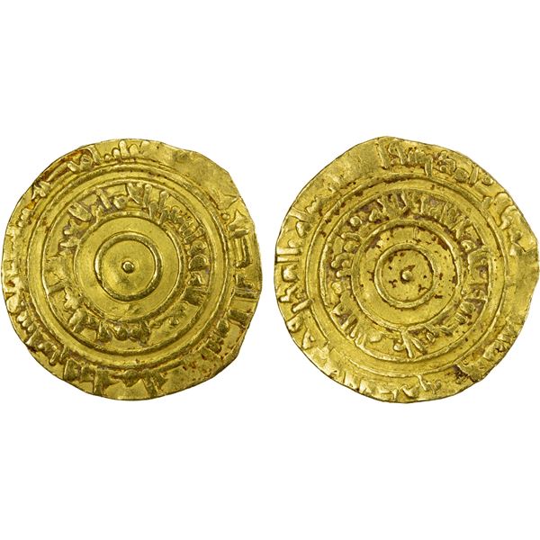 FATIMID: al-'Aziz, 975-996, AV dinar (4.01g), Misr, AH372, F-VF