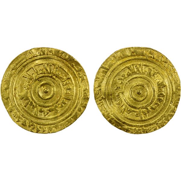 FATIMID: al-'Aziz, 975-996, AV dinar (4.23g), Misr, AH373, VF