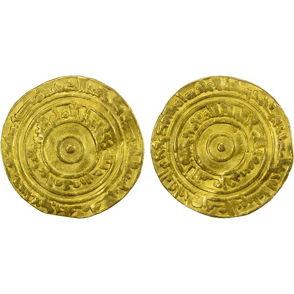FATIMID: al-'Aziz, 975-996, AV dinar (4.08g), Misr, AH373, F-VF