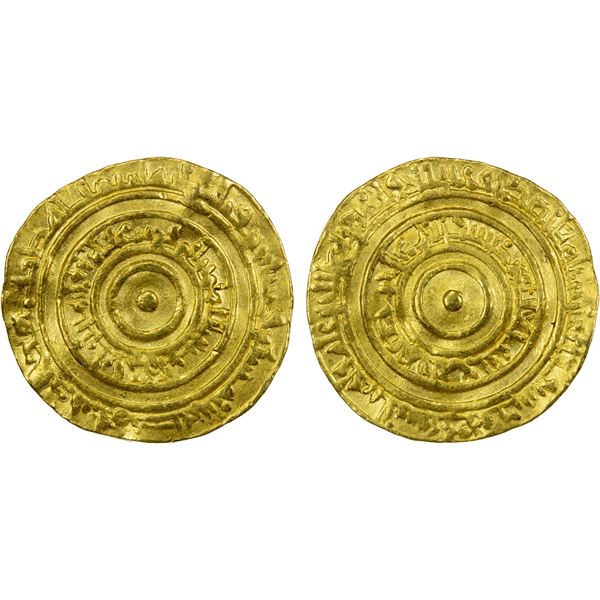 FATIMID: al-'Aziz, 975-996, AV dinar (3.85g), Misr, AH377, VF-EF