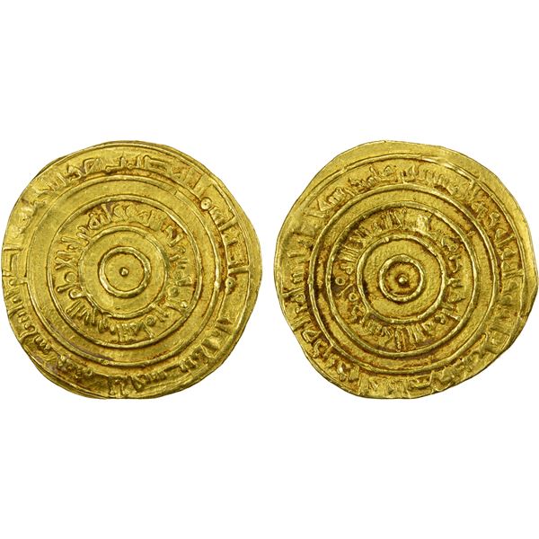FATIMID: al-'Aziz, 975-996, AV dinar (4.10g), Tarabulus (Trablus), AH378, attractive VF-EF