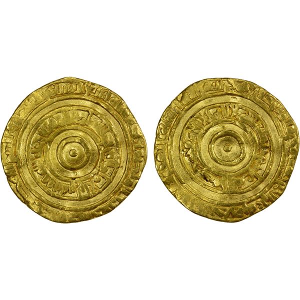 FATIMID: al-'Aziz, 975-996, AV dinar (3.86g), al-Mansuriya, AH379, VF