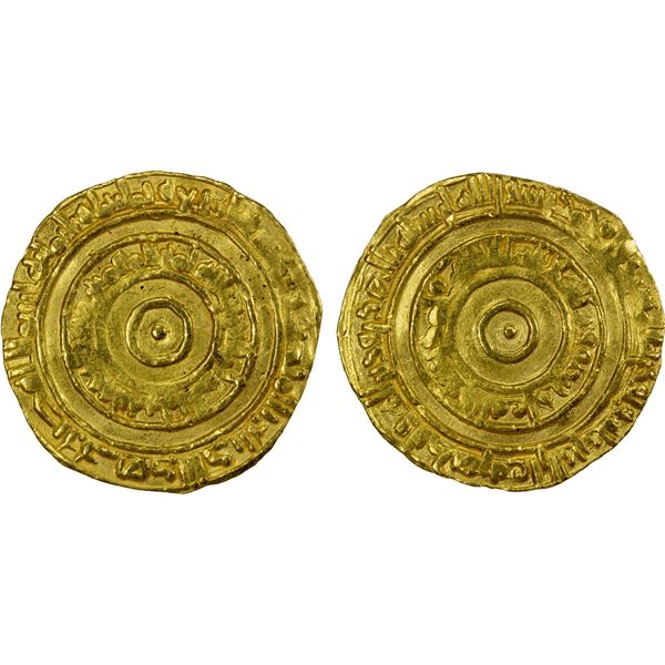 FATIMID: al-'Aziz, 975-996, AV dinar (4.04g), al-Mansuriya, AH384, F-VF