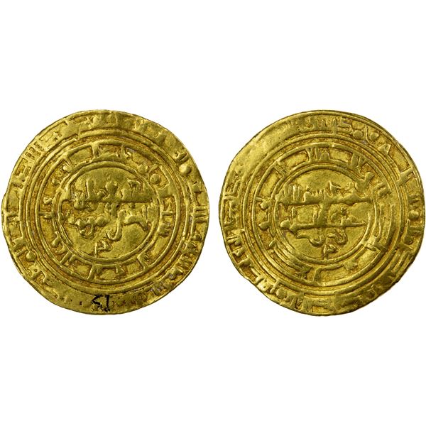 FATIMID: al-Zahir, 1021-1036, AV dinar (4.16g), al-Mahdiya, AH422, VF