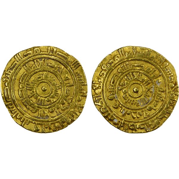 FATIMID: al-Mustansir, 1036-1094, AV dinar (3.53g), Misr, AH443, VF