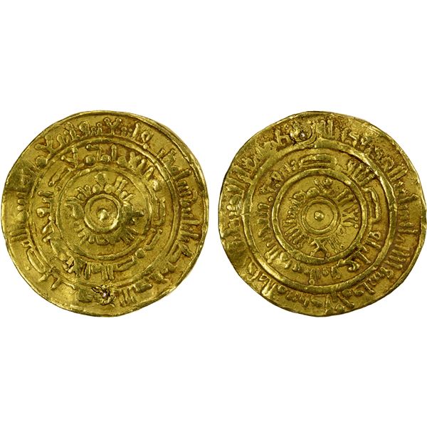 FATIMID: al-Mustansir, 1036-1094, AV dinar (3.81g), Tarabulus (Trablus), AH443, VF