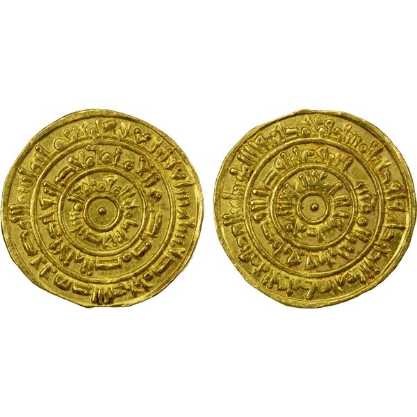 FATIMID: al-Mustansir, 1036-1094, AV dinar (4.31g), Misr, AH447, wonderful EF