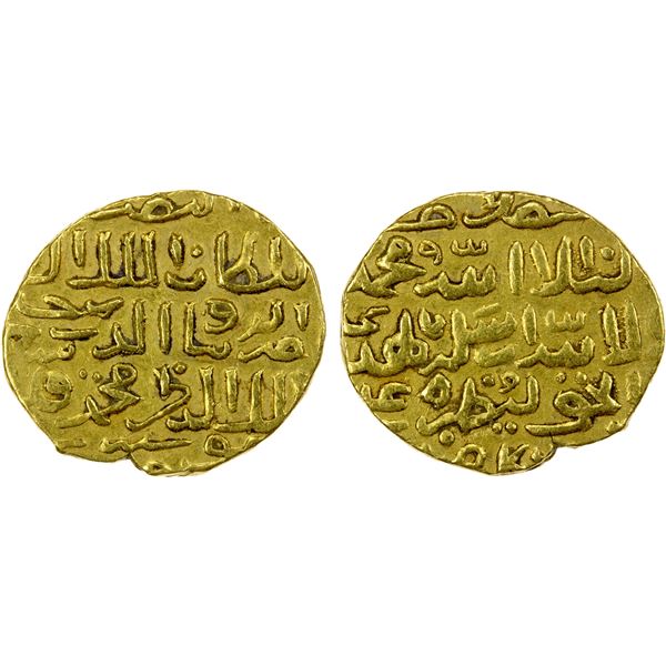 BAHRI MAMLUK: Sha'ban II, 1363-1376, AV dinar (8.05g) (Dima)shq, DM, bold VF