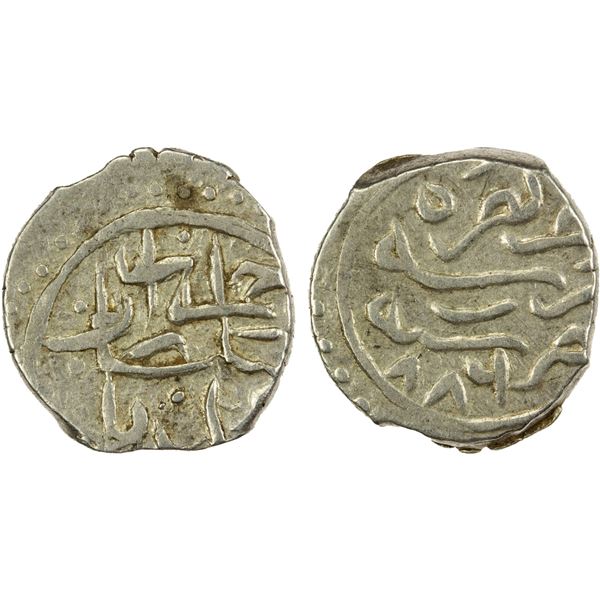 OTTOMAN EMPIRE: Jem Sultan, 1481, AR akçe (0.81g), Bursa, AH886, choice VF
