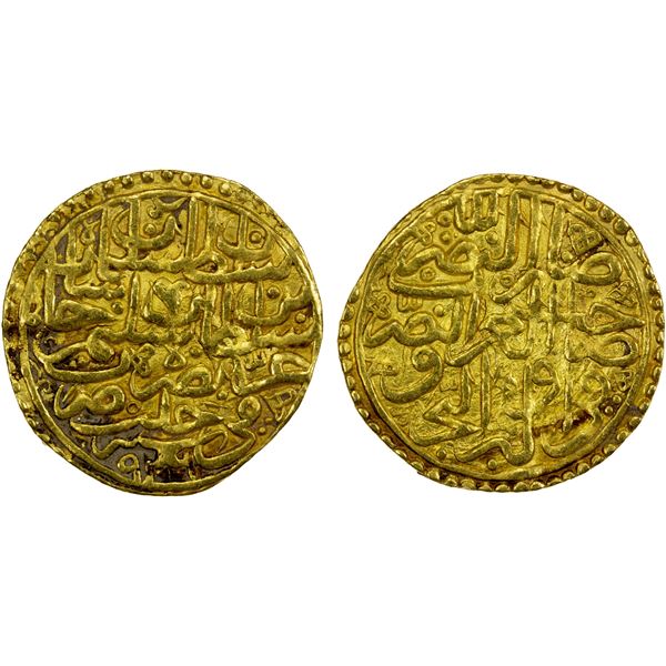 OTTOMAN EMPIRE: Süleyman I, 1520-1566, AV sultani (3.38g), Halab, AH926, choice VF