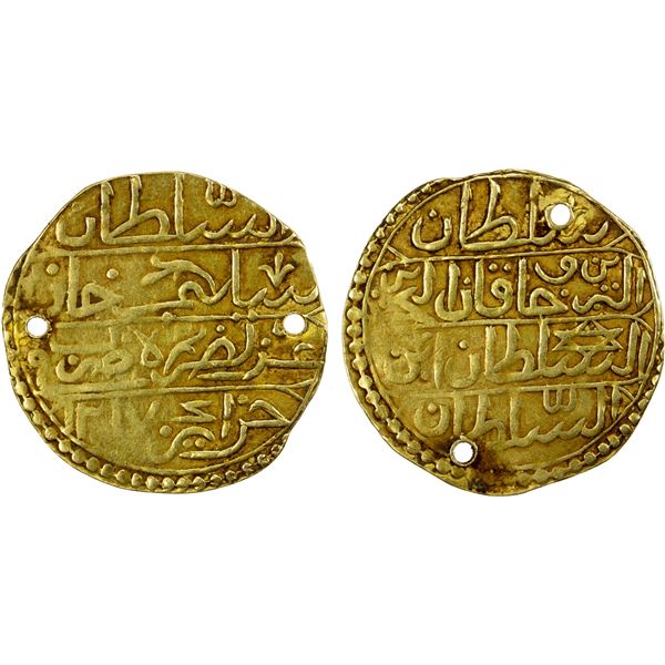 ALGIERS: Selim III, 1789-1807, AV sultani (3.26g), Jaza'ir (Cezayir), AH1217, F-VF