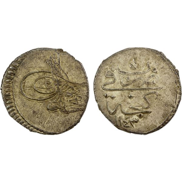AZERBAIJAN: Mahmud I, 1730-1735, AR abbasi (3.41g), Ganja, AH1143, choice VF-EF