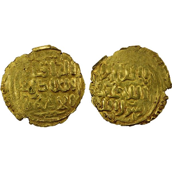 GREAT MONGOLS: Anonymous, ca. 1220s-1230s, AV dinar (3.93g), Astarabad, ND/DM, VF-EF