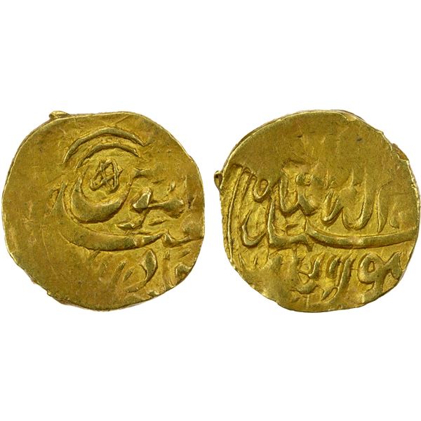 SHAYBANID: 'Abd al-Mu'min, 1598, AV 1/12 Indian mohur (0.92g), [Badakhshan], ND, VF-EF