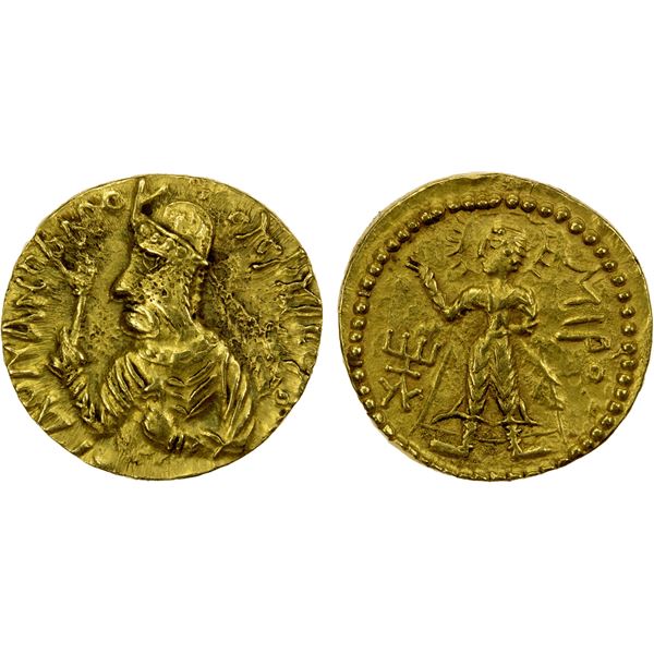 KUSHAN: Huvishka, ca. 151-190, AV dinar (7.88g), EF