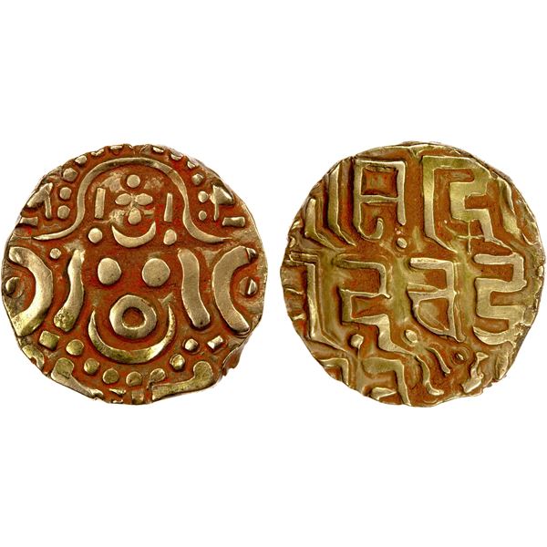 GAHADAVALAS OF KANAUJ: Govinda Chandra, ca. 1114-1154, AV 4½ masha (4.30g), EF