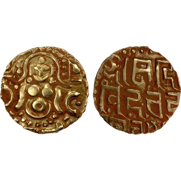GAHADAVALAS OF KANAUJ: Govinda Chandra, ca. 1114-1154, AV 4½ masha (4.28g), EF