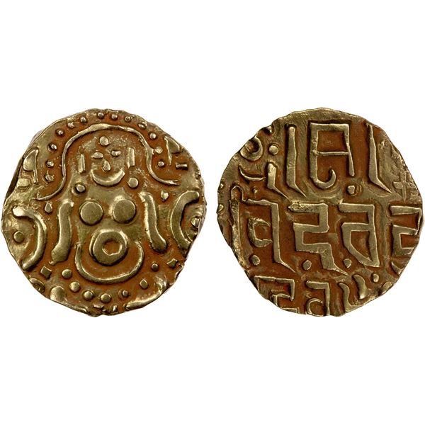 GAHADAVALAS OF KANAUJ: Govinda Chandra, ca. 1114-1154, AV 4½ masha (4.23g), VF-EF
