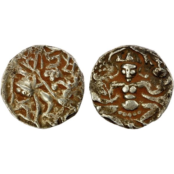 KASHMIR: Karshadeva, 1089-1101, AR drachm (3.22g), EF