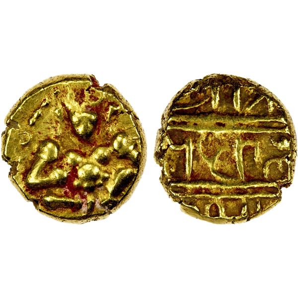 VIJAYANAGAR: Krishnadevaraya, 1509-1529, AV pagoda (3.36g), VF
