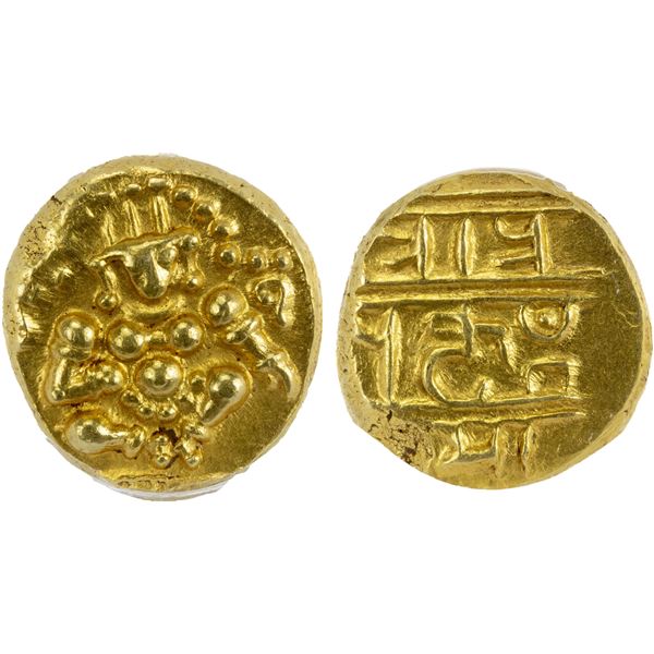 VIJAYANAGAR: Anonymous, after about 1650, AV pagoda (3.36g), ANACS AU55
