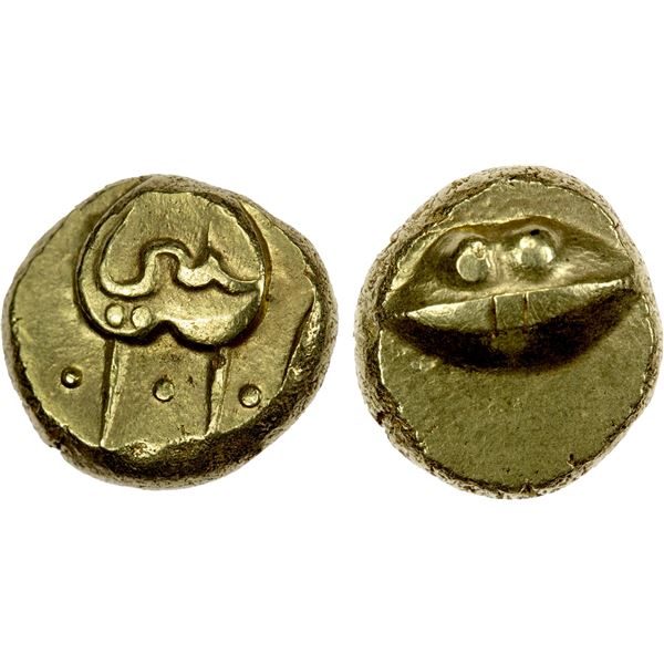 BIJAPUR: Anonymous, 17th century, AV pagoda (3.36g), choice EF-AU