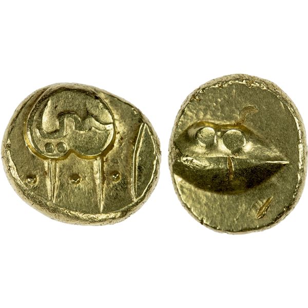 BIJAPUR: Anonymous, 17th century, AV pagoda (3.37g), choice EF-AU