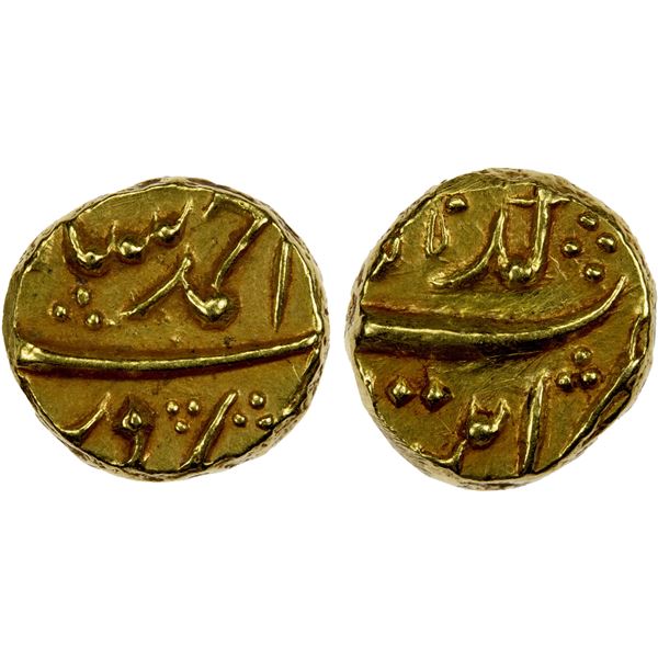 MUGHAL: Ahmad Shah Bahadur, 1748-1754, AV pagoda (3.30g), Imtiyazgarh, ND, choice EF