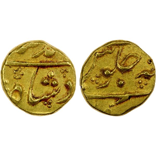 ARCOT: AV 1/3 mohur (pancha) (3.85g), ND, EF