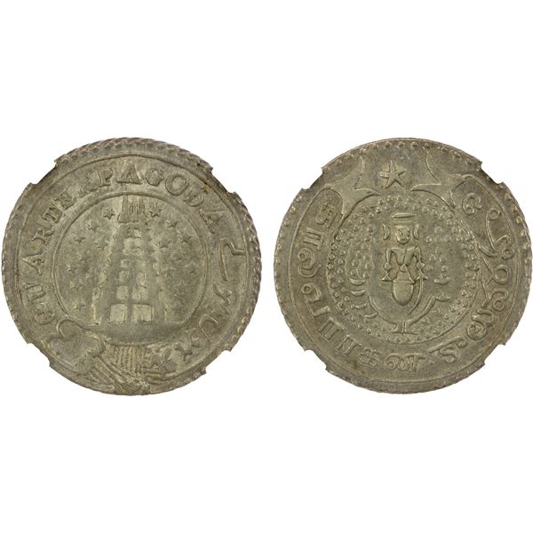 MADRAS PRESIDENCY: AR ¼ pagoda, ND (1808-12), NGC MS62