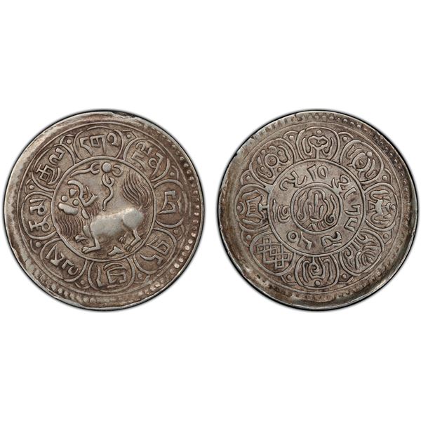 TIBET: AR 5 sho, BE15-50 (1916), PCGS XF45