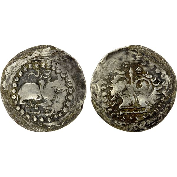 CANDRA: Yajnacandra, 2nd half of 5th century, AR unit at 64 ratti (6.58g), VF