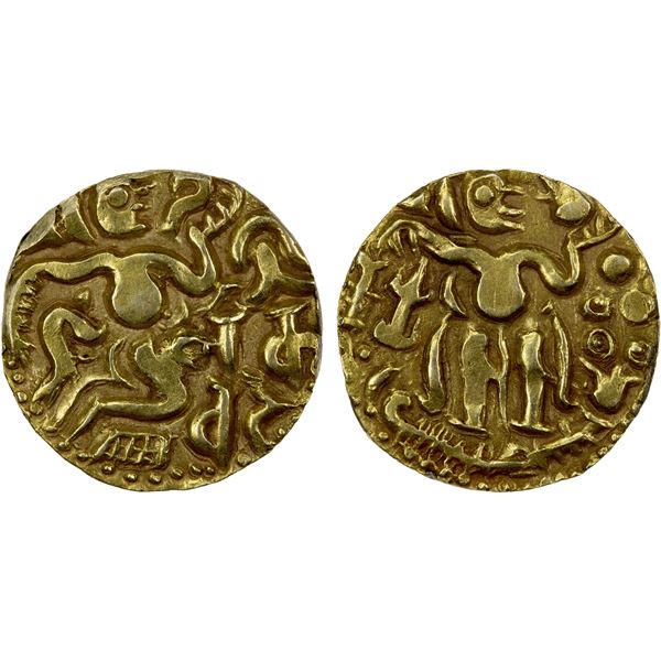 CEYLON (MEDIEVAL): Anonymous, ca. 990-1090, AV kahavanu (4.32g), EF