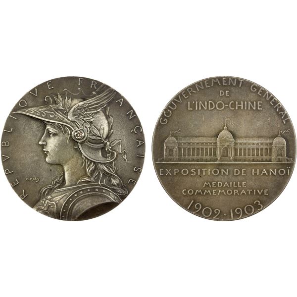 FRENCH INDOCHINA: AE medal (55.39g), 1903, AU
