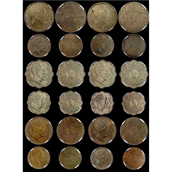 IRAQ: Faisal I, 1921-1933, 12-coin double proof set, 1931//AH1349